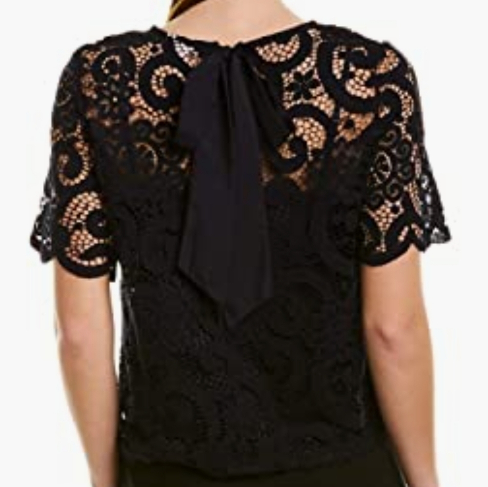 Bow-Back Lace Blouse